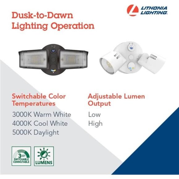 Lighting HGX LED 2RH ALO SWW2 120 PE DDB M2 HomeGuard Security Flood Lights - Picture 3 of 7